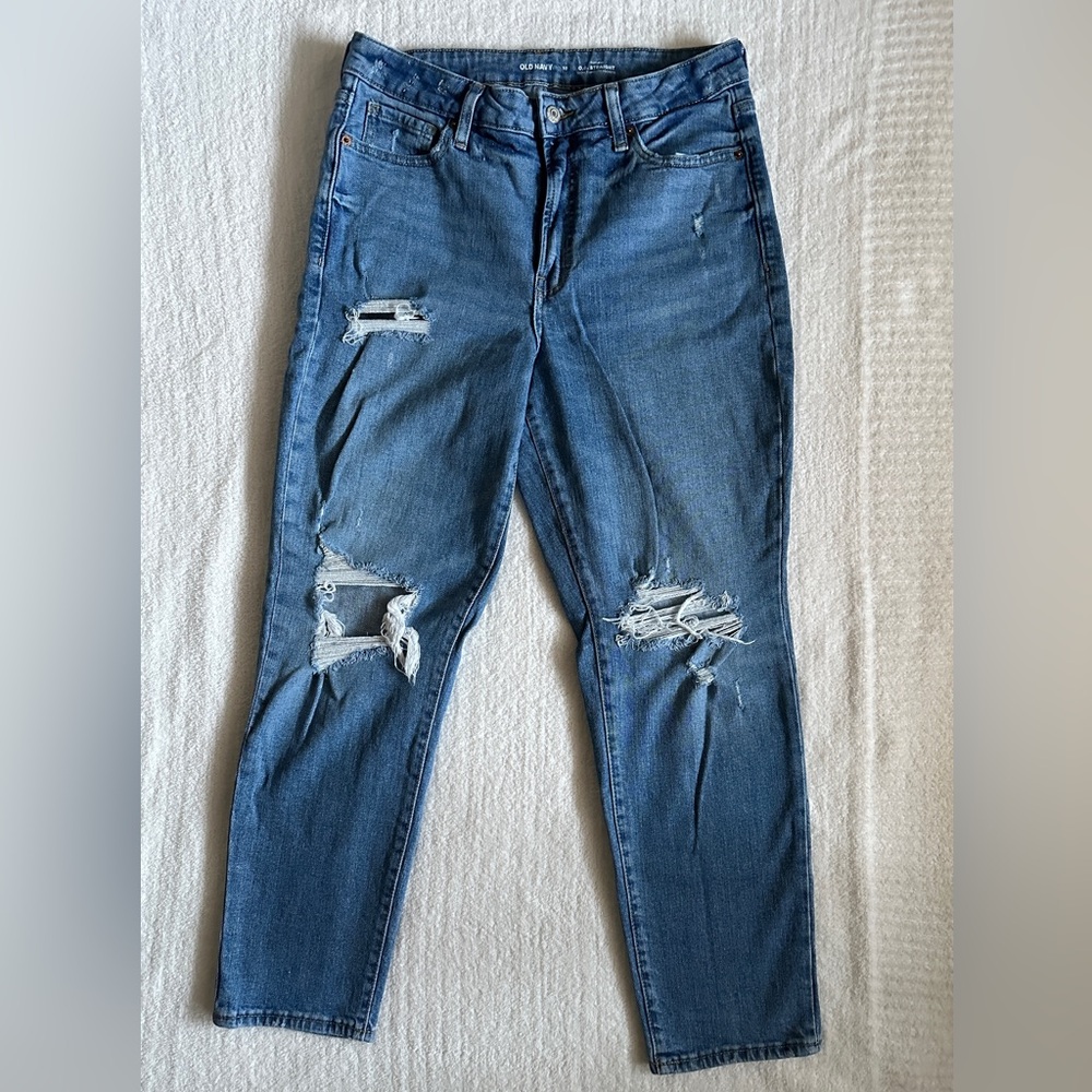 Old Navy High-Rise O.G. Straight Jeans with Secret Smooth Pockets, size 10